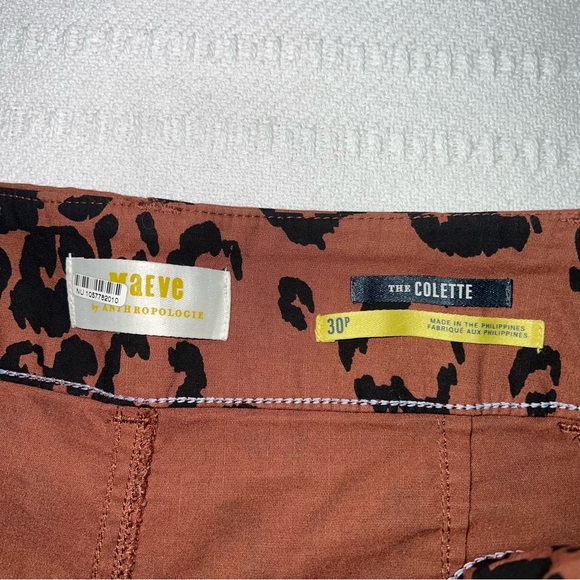 Maeve The Colette Wide Leg Pant Women's Size 30 Petite Leopard Cheetah Boho - Picture 7 of 9